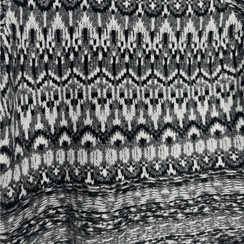 Steve Madden women's S Indie fair isle boxy sweater western boho academia - Picture 5 of 8